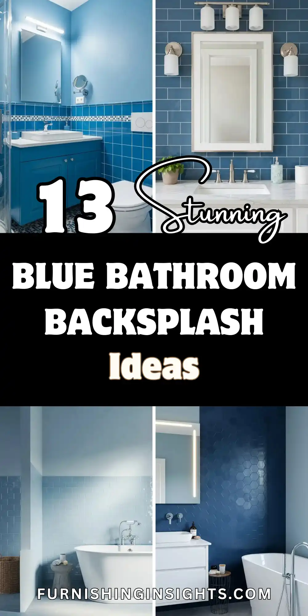 13 Simple & Stunning Blue Bathroom Backsplash Ideas 1 Blue Bathroom Backsplash