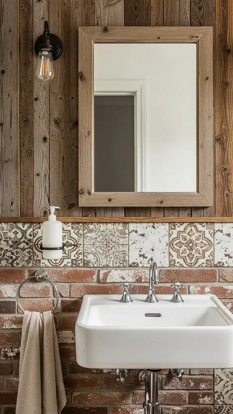 15 Simple & Stunning Rustic Bathroom Backsplash Ideas 3 Materials and Styles That Work Best for Rustic Backsplashes