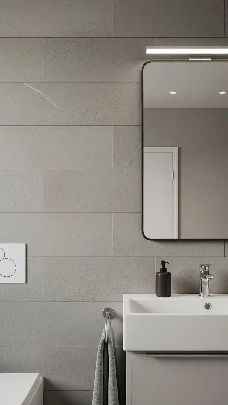 15 Stylish Gray Bathroom Backsplash Ideas 3 The Role of Texture in Gray Bathroom Backsplash Design