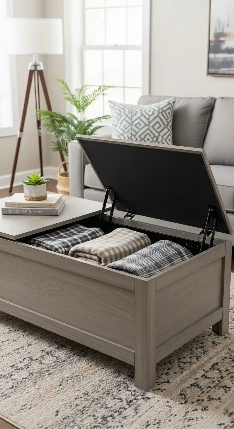 Blanket Storage Ideas to Maximize Space and Keep Throws Neat 12 Coffee Table with Built-In Storage