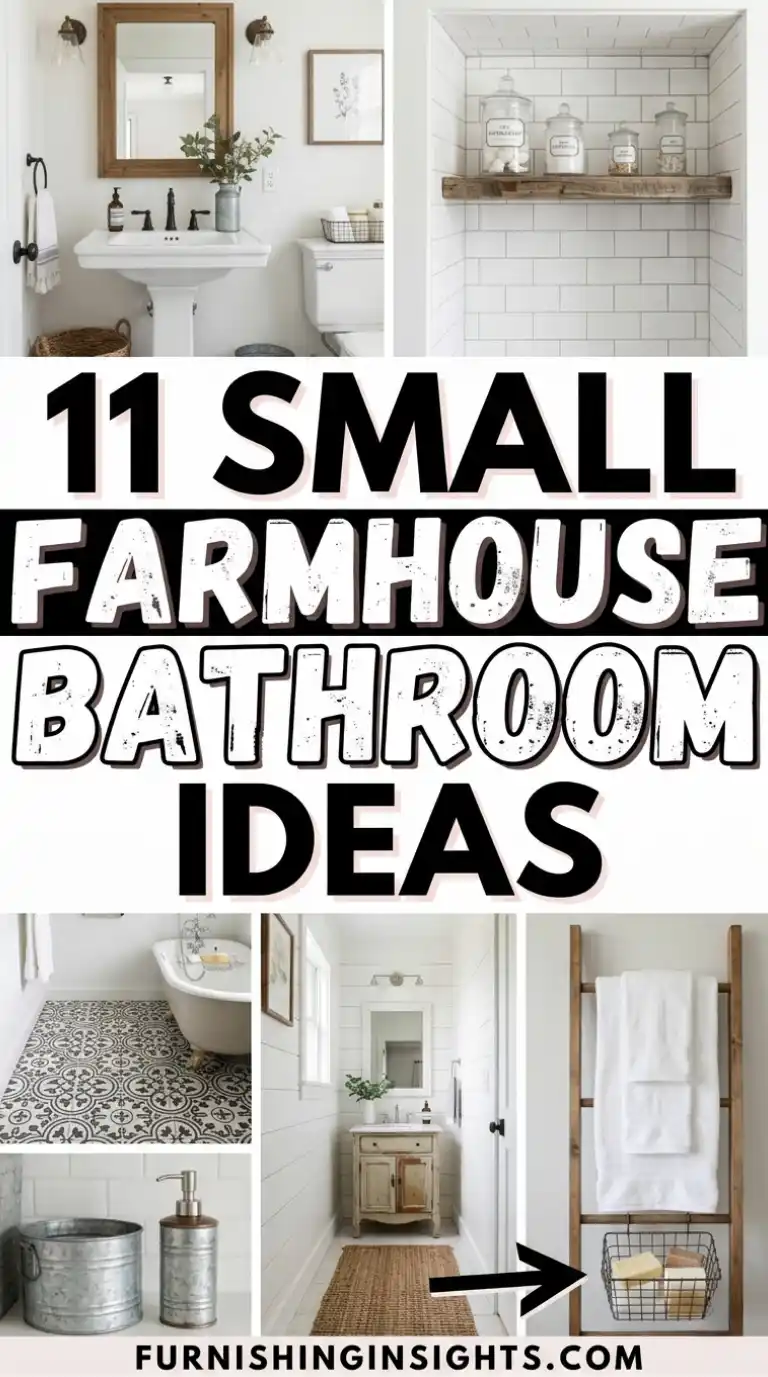 Farmhouse Bathroom Small Ideas: 11 Cozy Space Savers 1 11 Farmhouse Bathroom Small Ideas