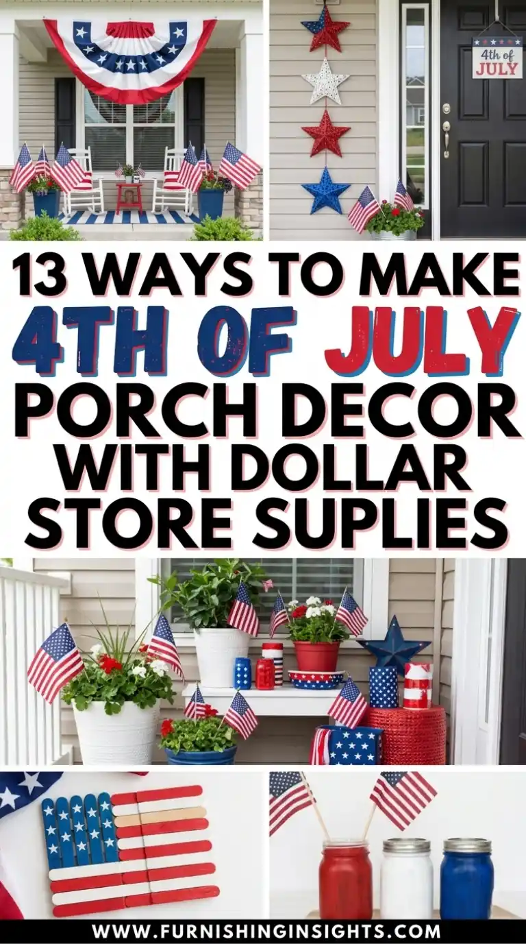 13 Ways to Make 4th of July Porch Decor with Dollar Store Supplies 1 Ways to Make 4th of July Porch Decor with Dollar Store Supplies