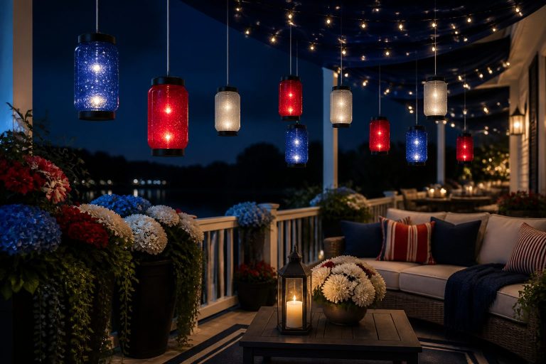 11 Creative Ways to Use Lights for 4th of July Porch Decor That Wow at Night