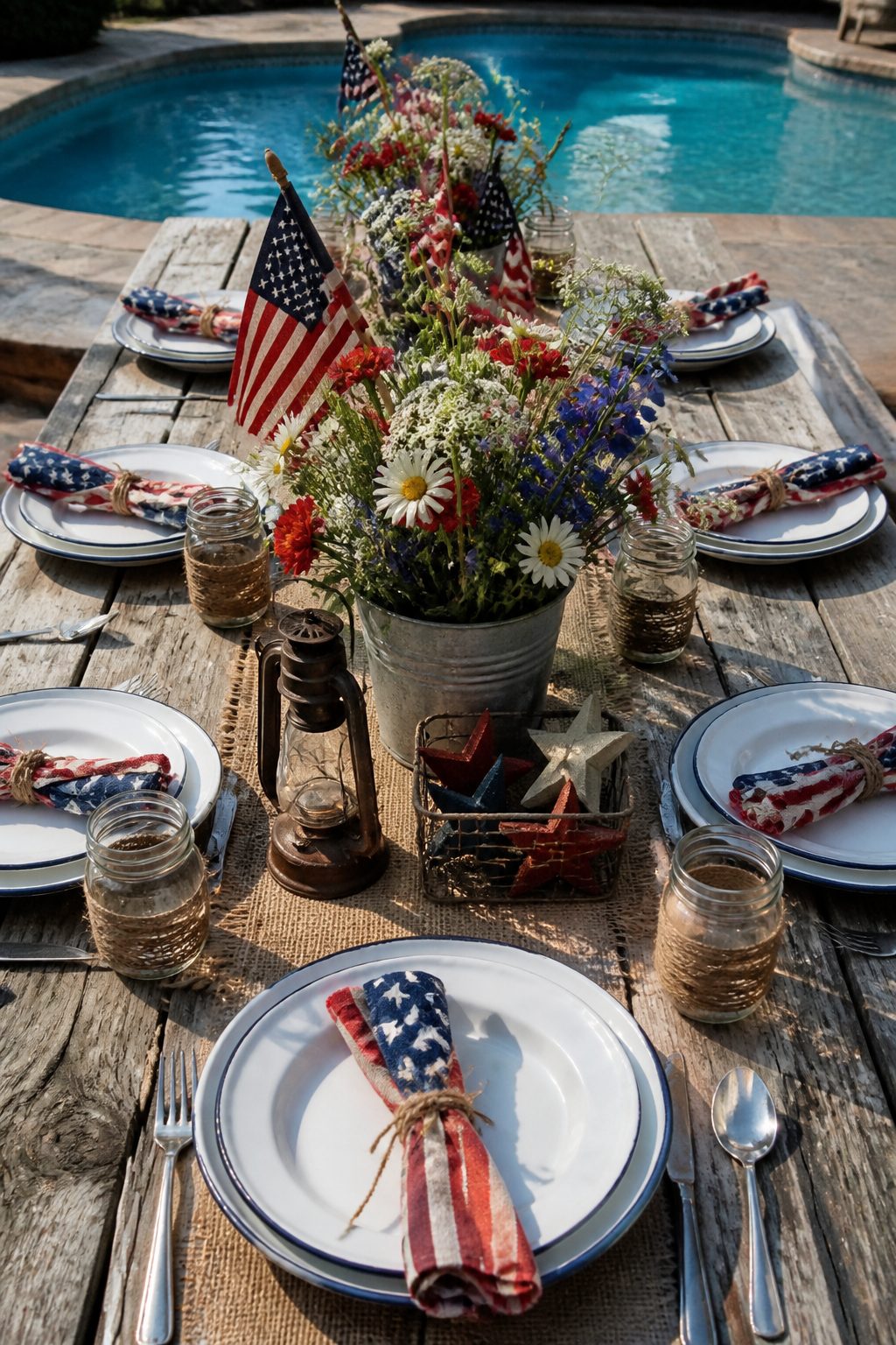 4th of July Tablescape Ideas for Pool Party: 13 Party Setups 2 Item 2