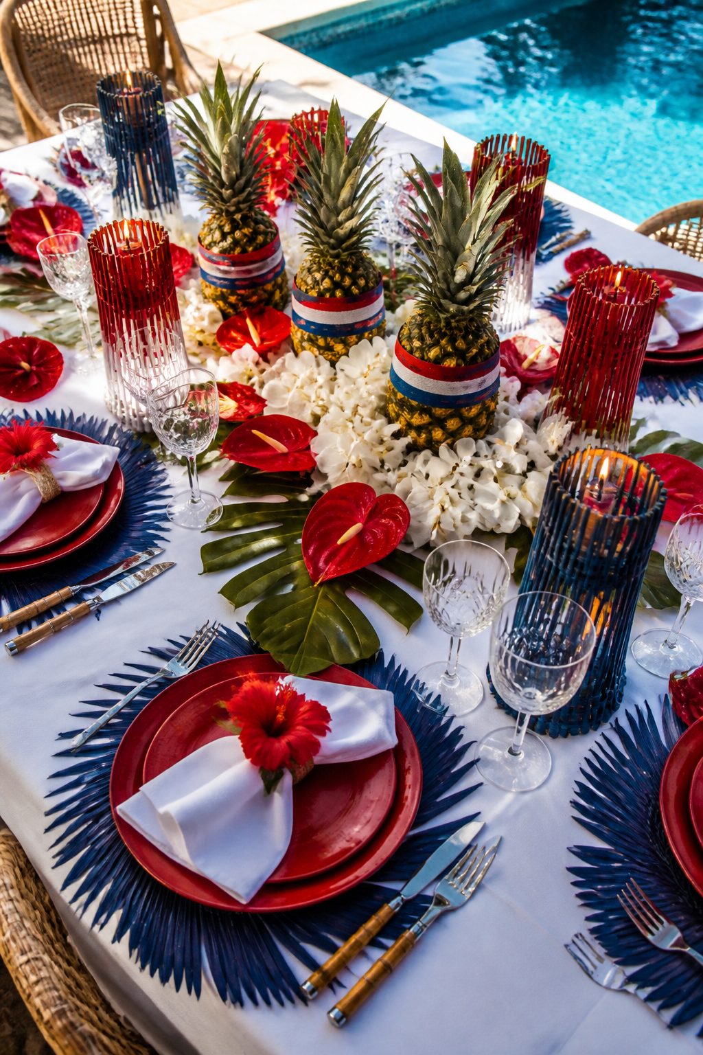 4th of July Tablescape Ideas for Pool Party: 13 Party Setups 4 Item 4