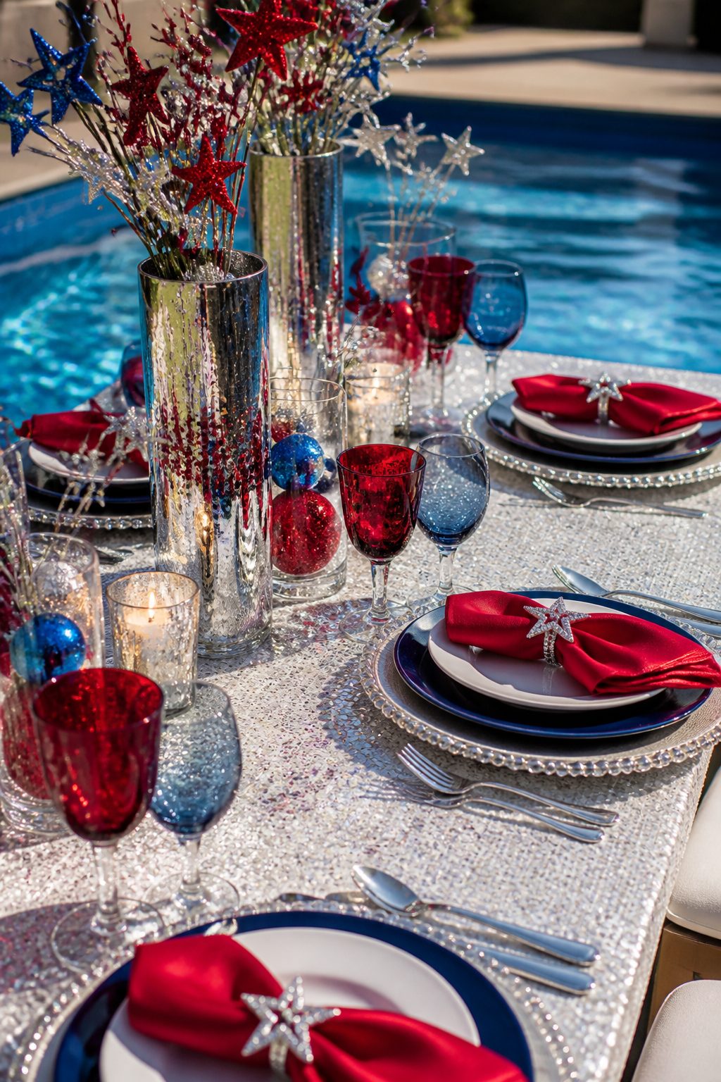 4th of July Tablescape Ideas for Pool Party: 13 Party Setups 6 Item 6