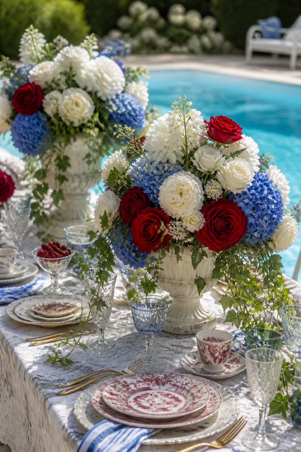 4th of July Tablescape Ideas for Pool Party: 13 Party Setups 9 Item 9