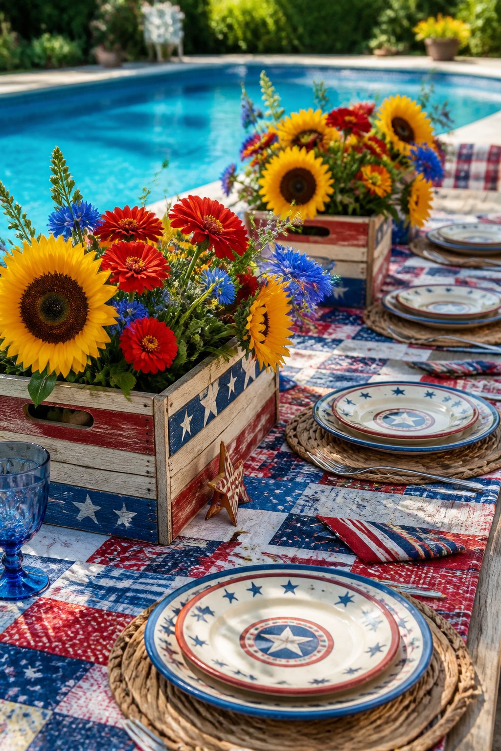 4th of July Tablescape Ideas for Pool Party: 13 Party Setups 10 Item 10