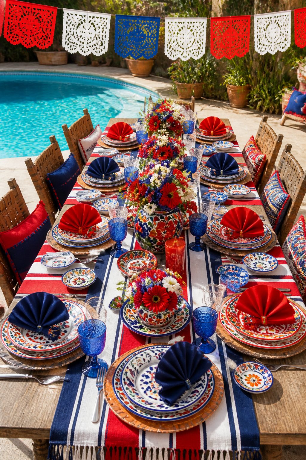 4th of July Tablescape Ideas for Pool Party: 13 Party Setups 12 Item 12