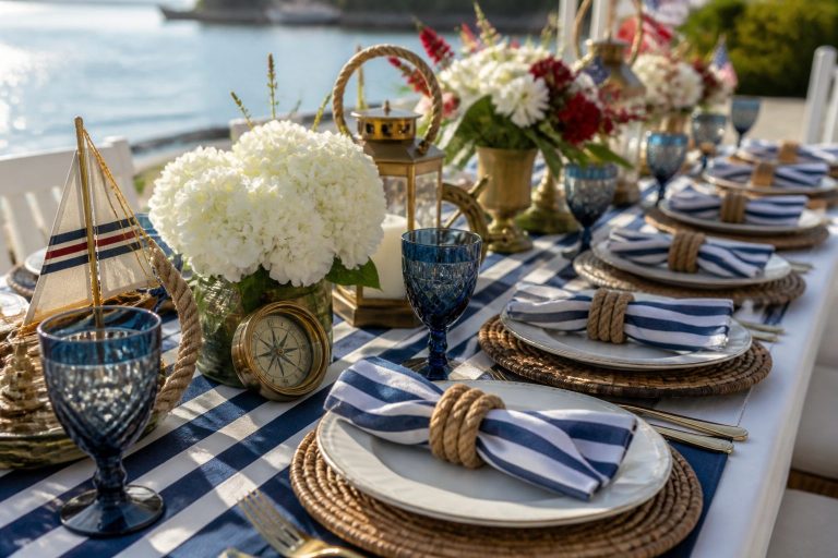 4th of July Tablescapes Nautical Theme Ideas: 13 Coastal Looks 24 13 4th of July Tablescapes Nautical Theme Ideas for a Coastal Celebration