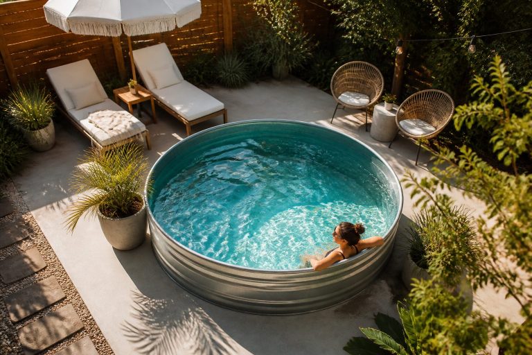 10 DIY Stock Tank Pool Ideas You Can Finish in a Weekend 15 10 diy stock tank pool ideas you can finish in a weekend