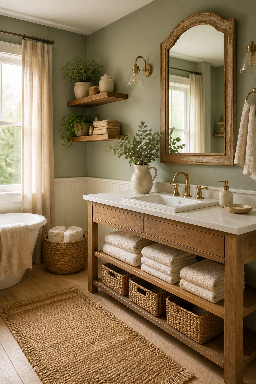 15 Farmhouse Bathroom Ideas on a Budget 9 Item 3