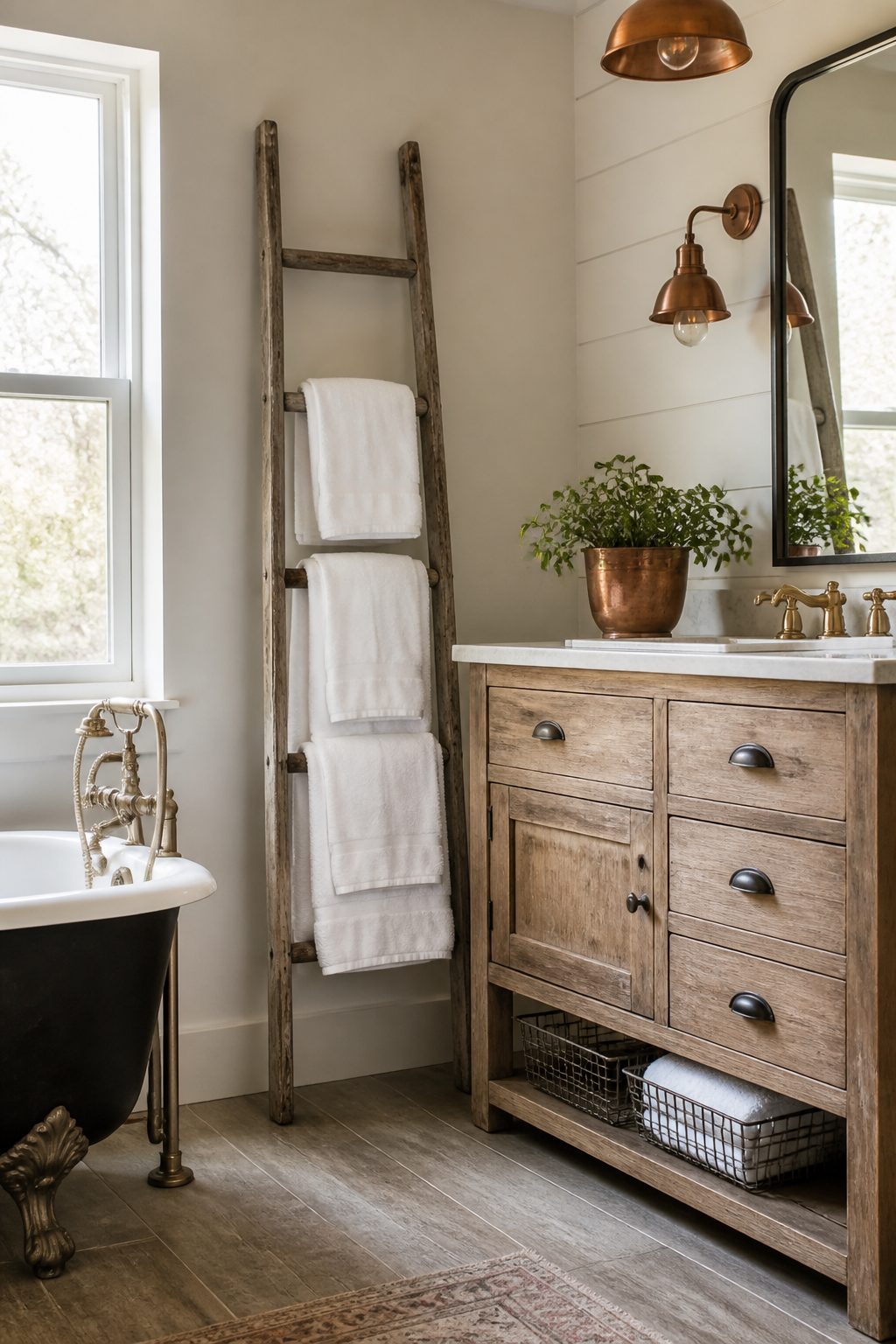 15 Farmhouse Bathroom Ideas on a Budget 15 Item 9