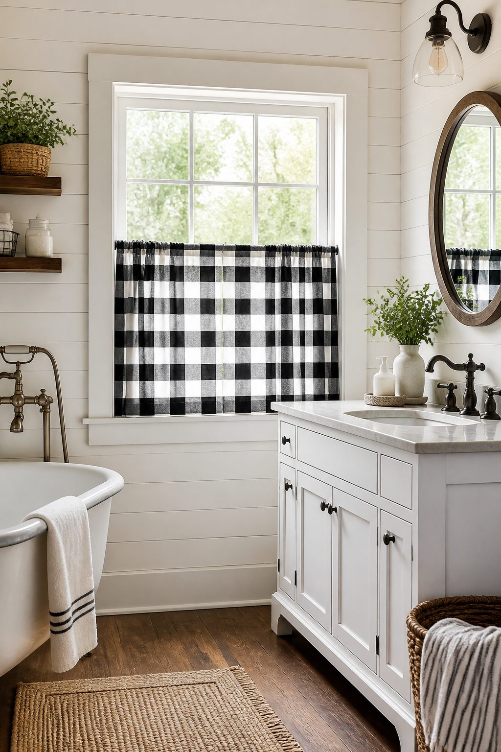 9 Farmhouse Bathroom Window Curtains Ideas 2 Item 2
