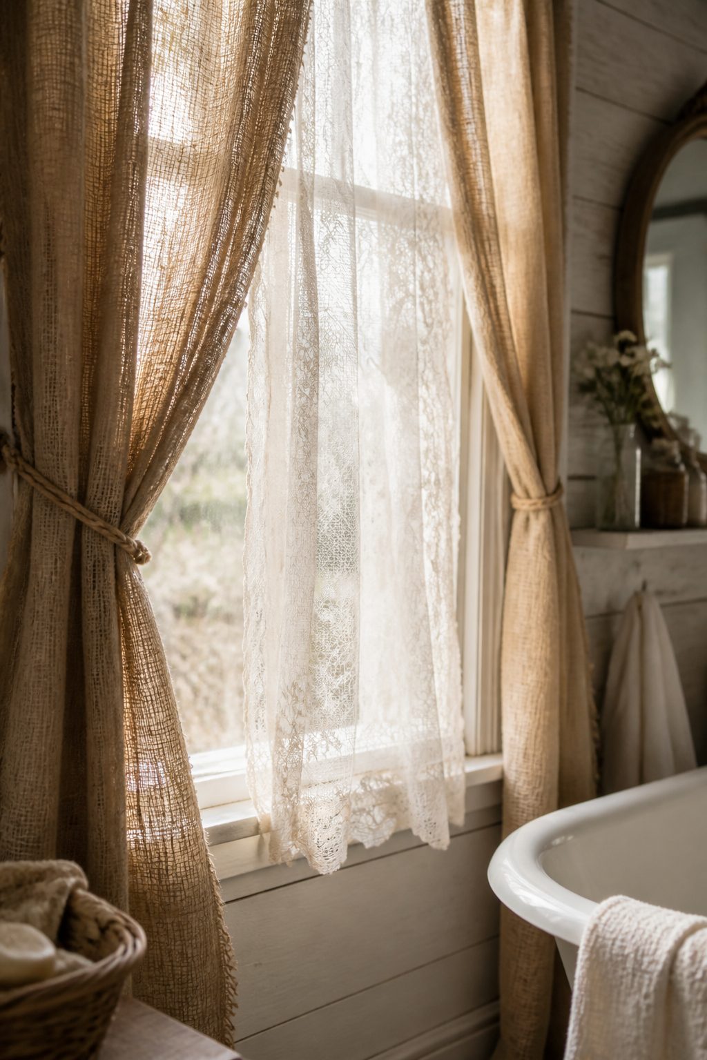 9 Farmhouse Bathroom Window Curtains Ideas 5 Item 5