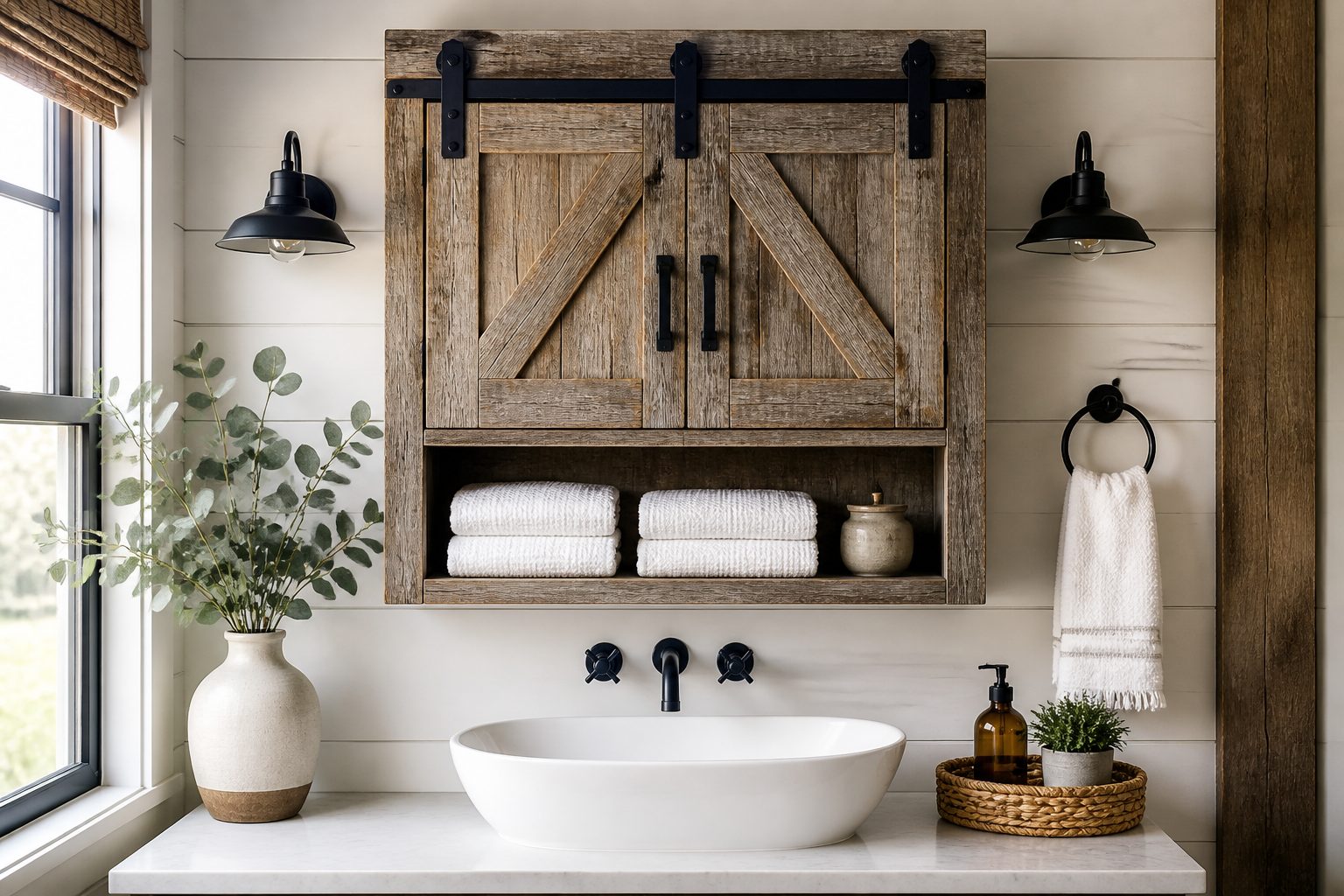 9 Farmhouse Bathroom Wall Cabinet Ideas