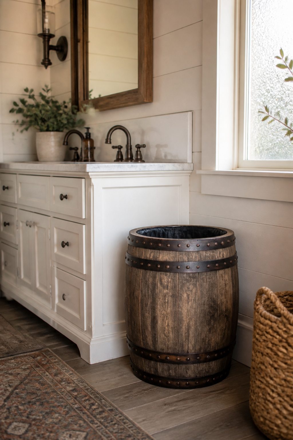 8 Farmhouse Bathroom Trash Can Ideas 6 Item 6