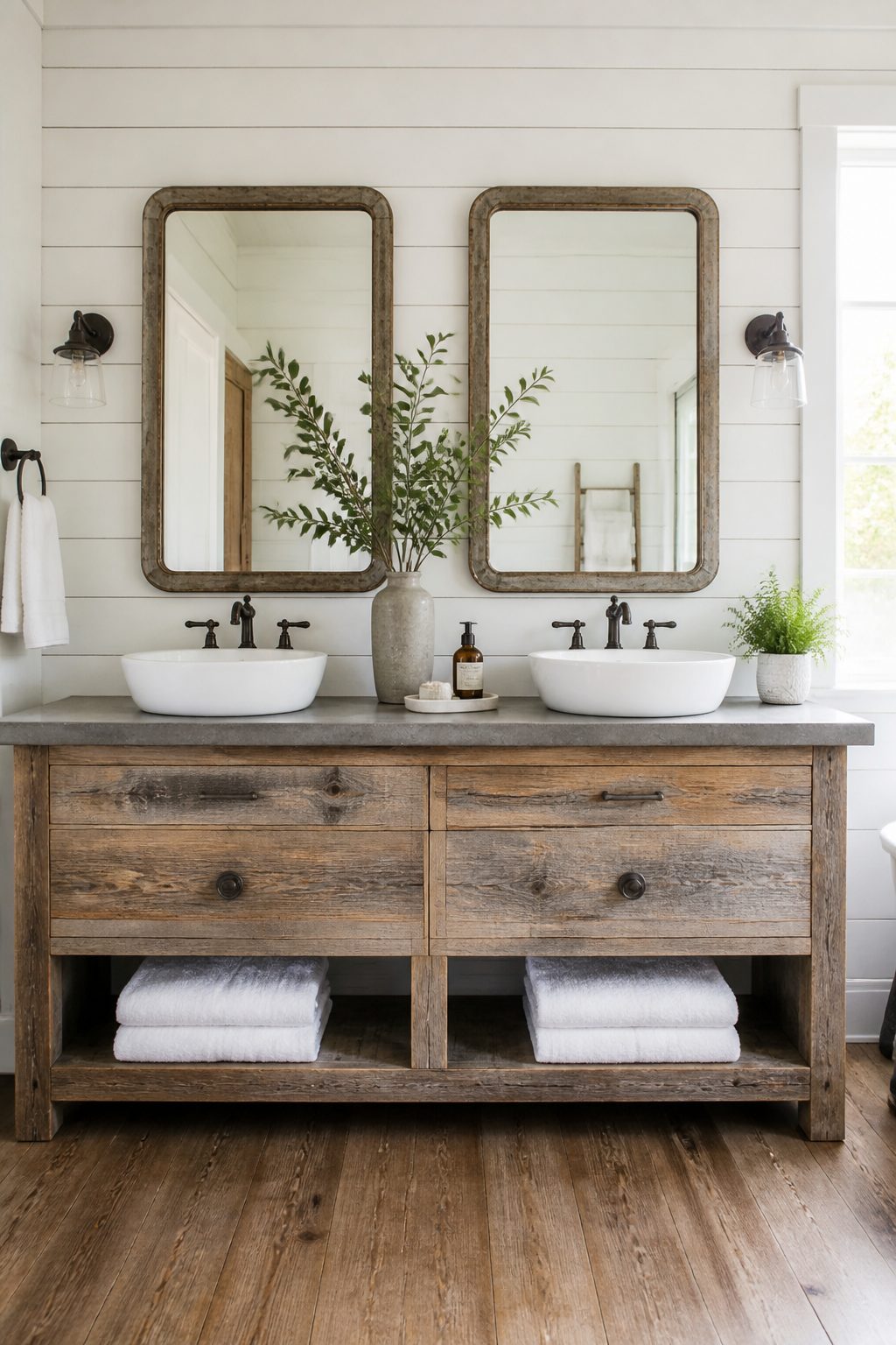 10 Farmhouse Bathroom Double Vanity Ideas 2 Item 2