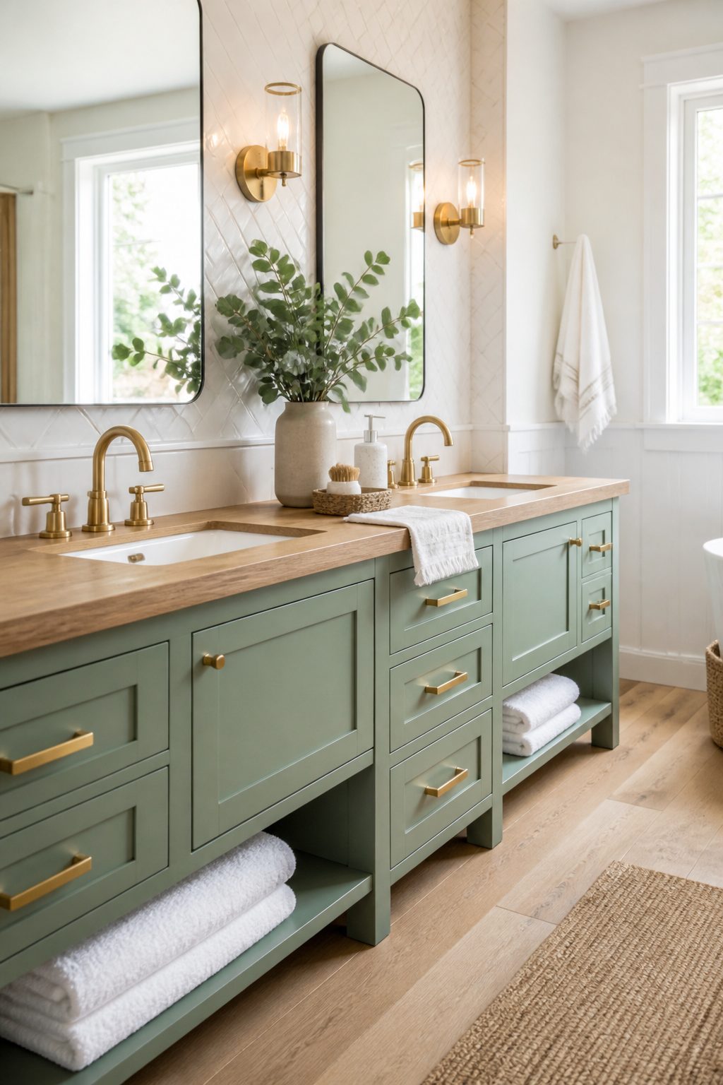 10 Farmhouse Bathroom Double Vanity Ideas 3 Item 3