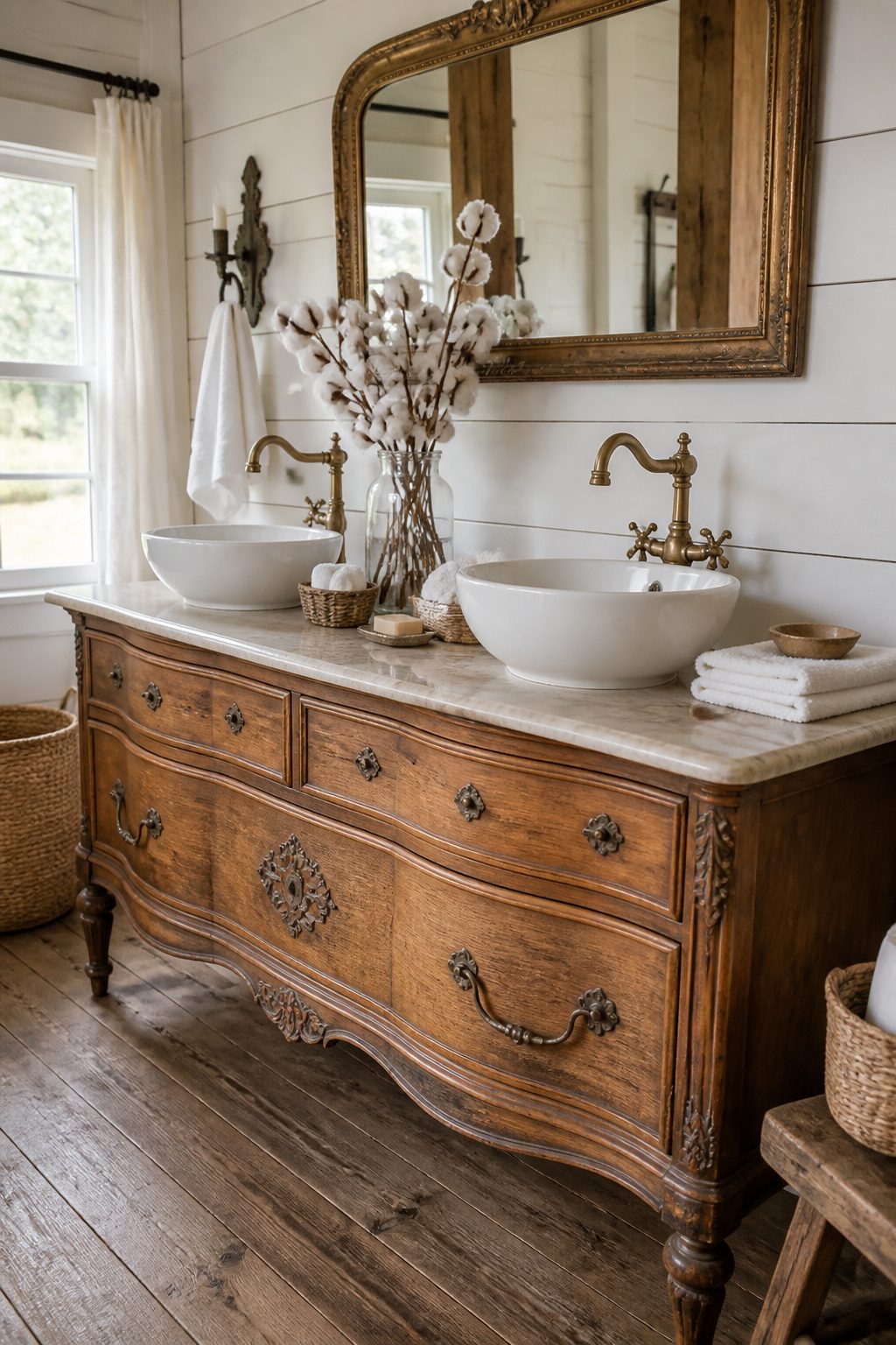 10 Farmhouse Bathroom Double Vanity Ideas 7 Item 7