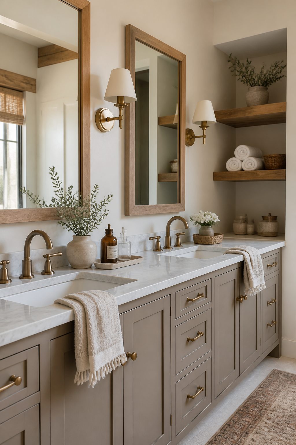 10 Farmhouse Bathroom Double Vanity Ideas 9 Item 9