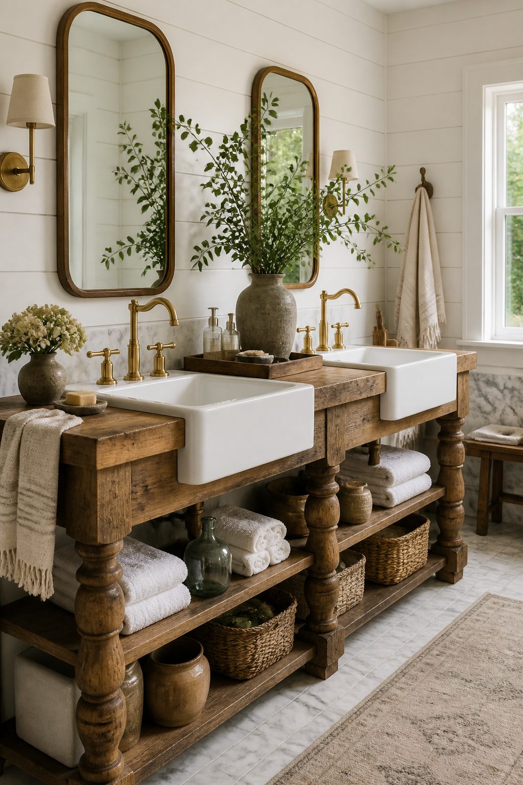 10 Farmhouse Bathroom Double Vanity Ideas 10 Item 10