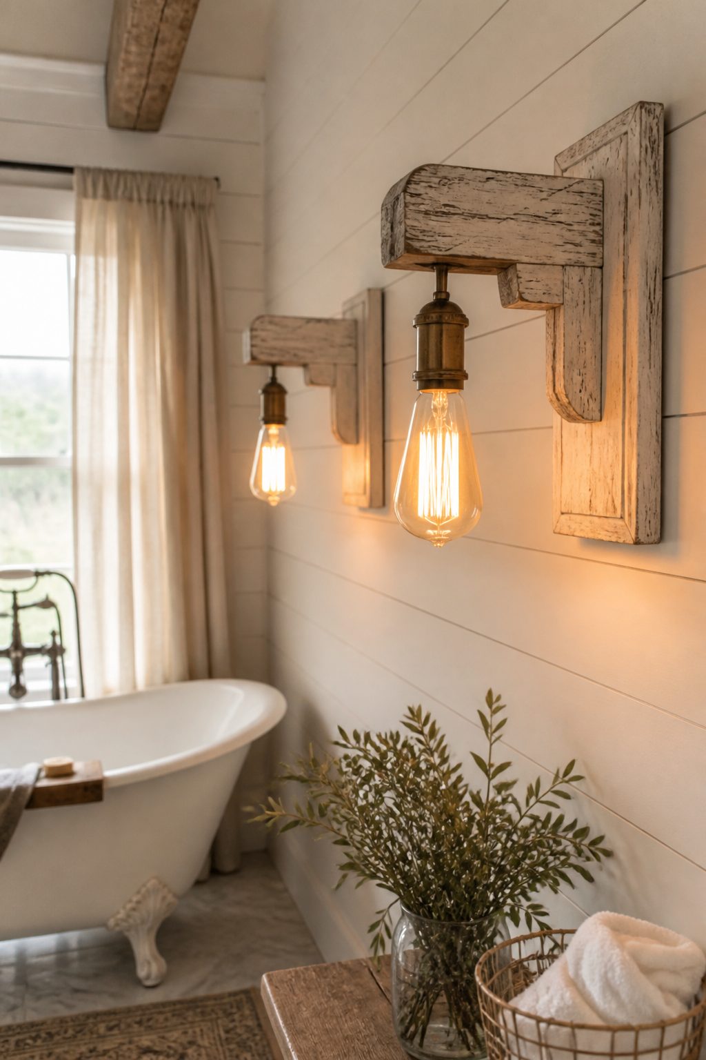 9 Farmhouse Bathroom Sconces Ideas 8 Item 8
