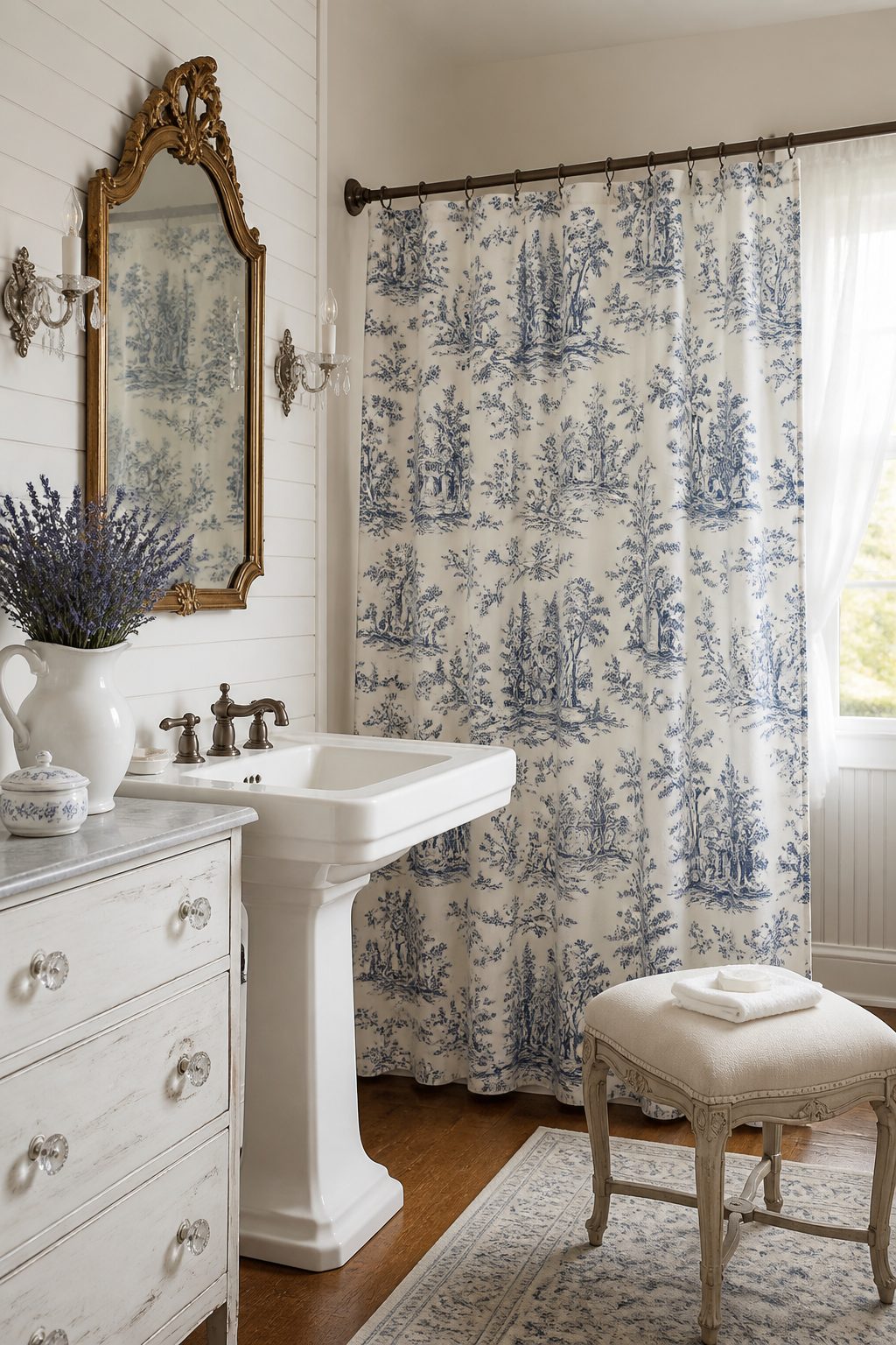 8 Farmhouse Bathroom with Shower Curtain Ideas 4 Item 4