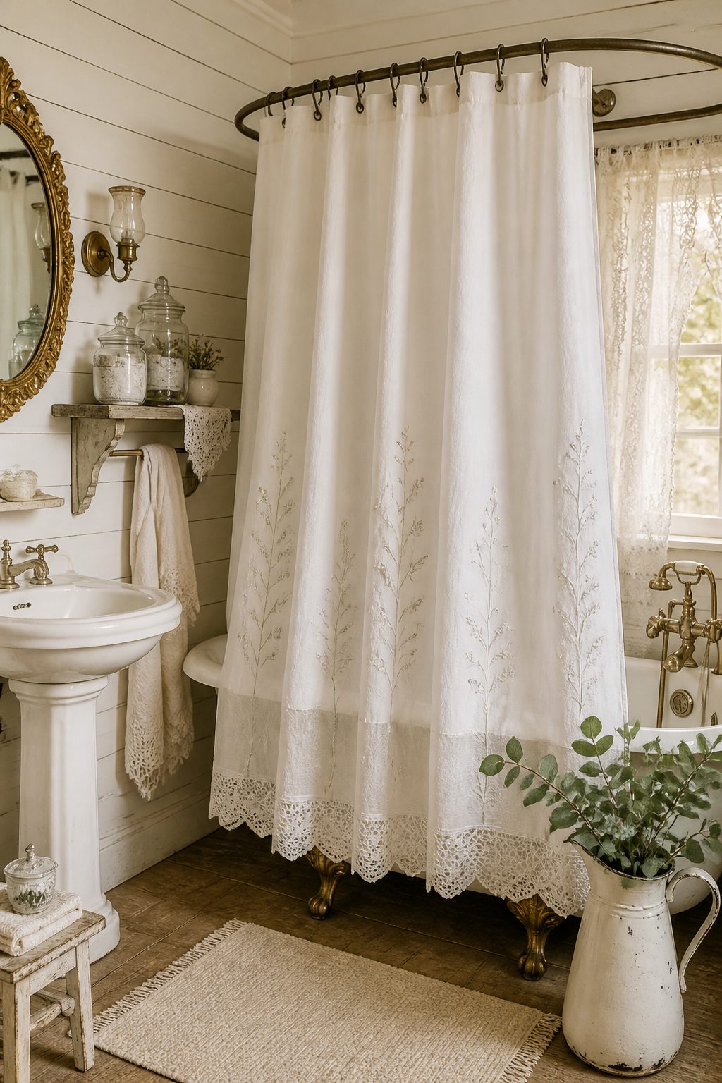 8 Farmhouse Bathroom with Shower Curtain Ideas 8 Item 8