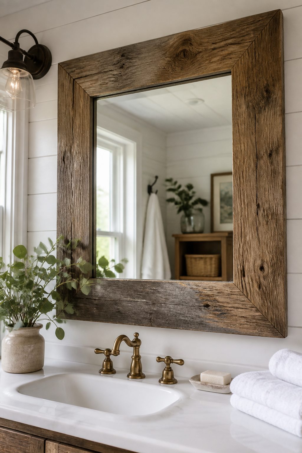7 Farmhouse Bathroom Mirror Ideas 1 Item 1