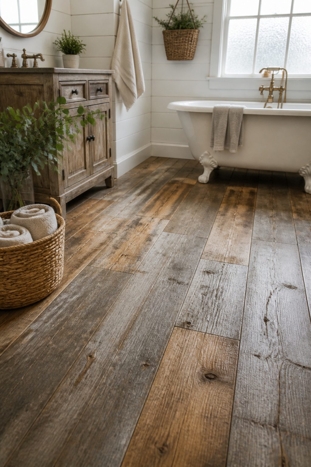11 Farmhouse Bathroom Flooring Ideas 2 Item 2