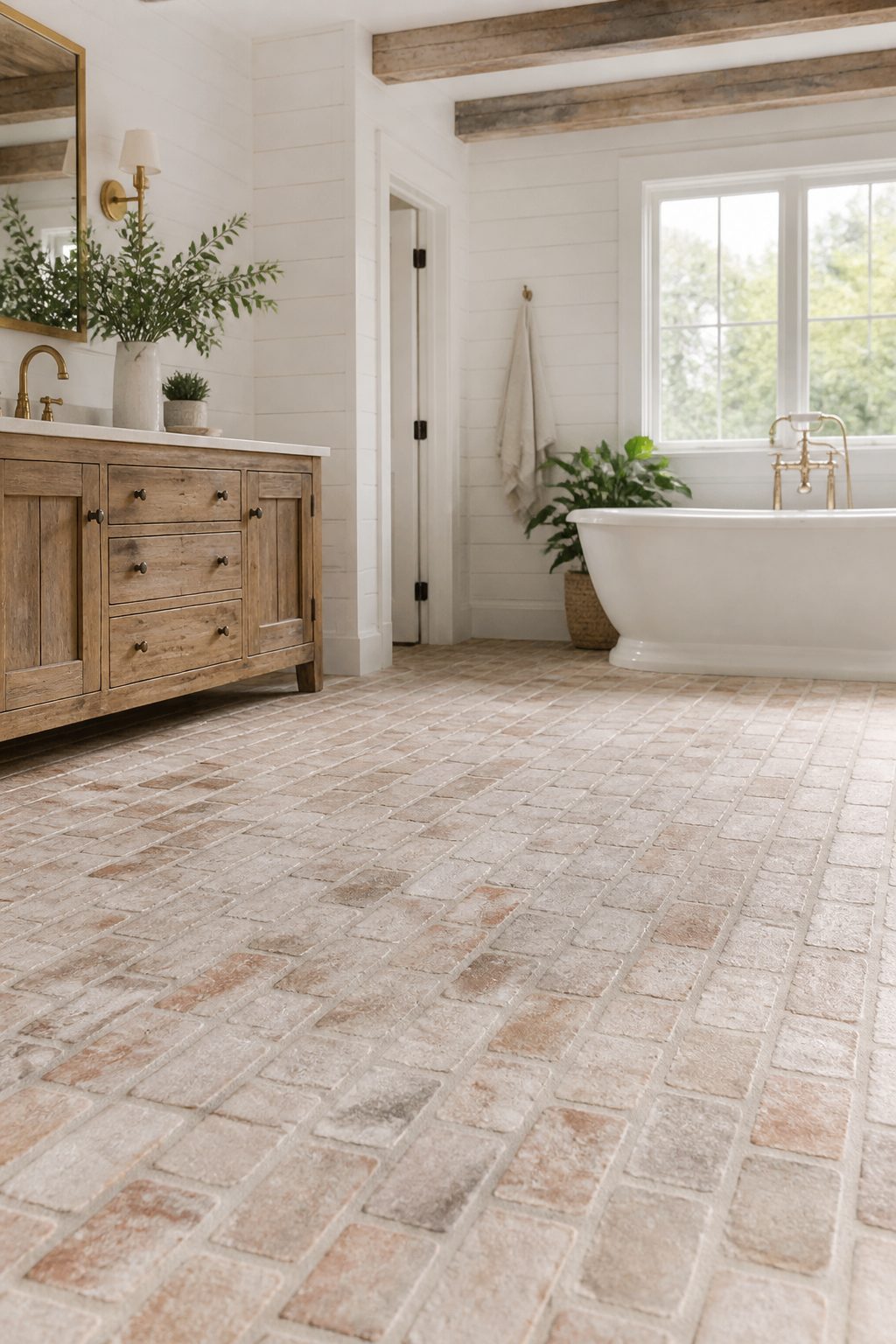 11 Farmhouse Bathroom Flooring Ideas 4 Item 4