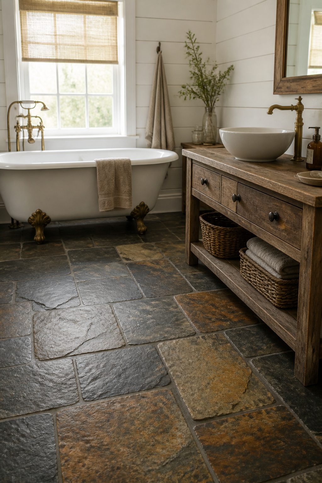 11 Farmhouse Bathroom Flooring Ideas 7 Item 7