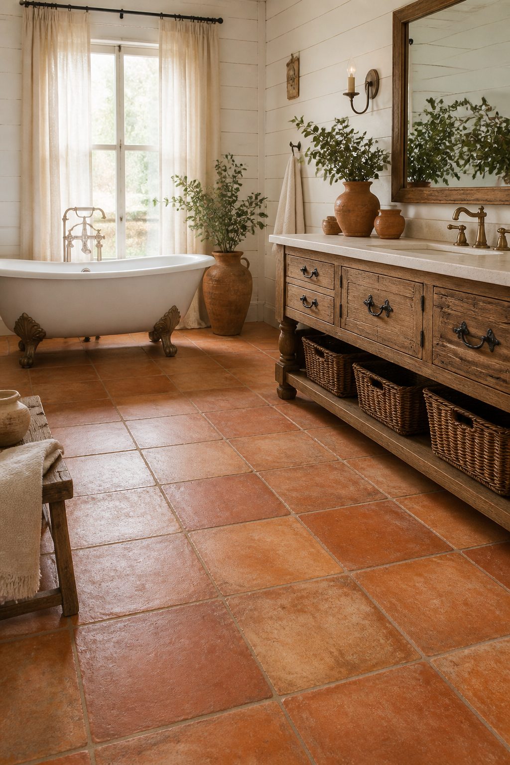 11 Farmhouse Bathroom Flooring Ideas 8 Item 8