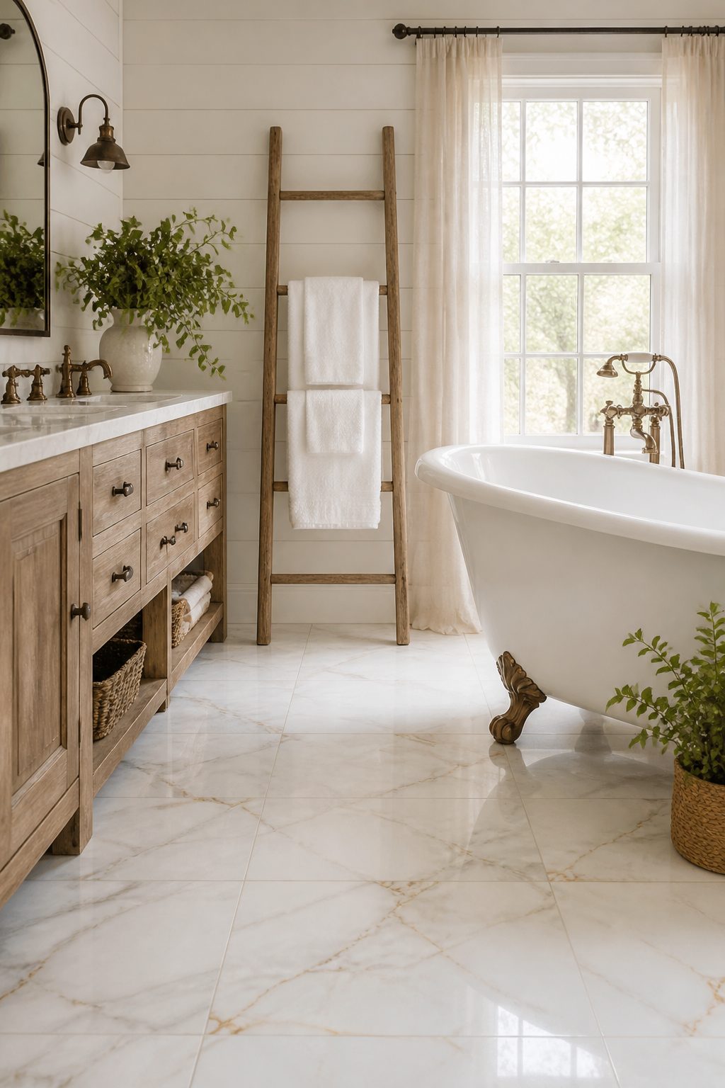11 Farmhouse Bathroom Flooring Ideas 10 Item 10