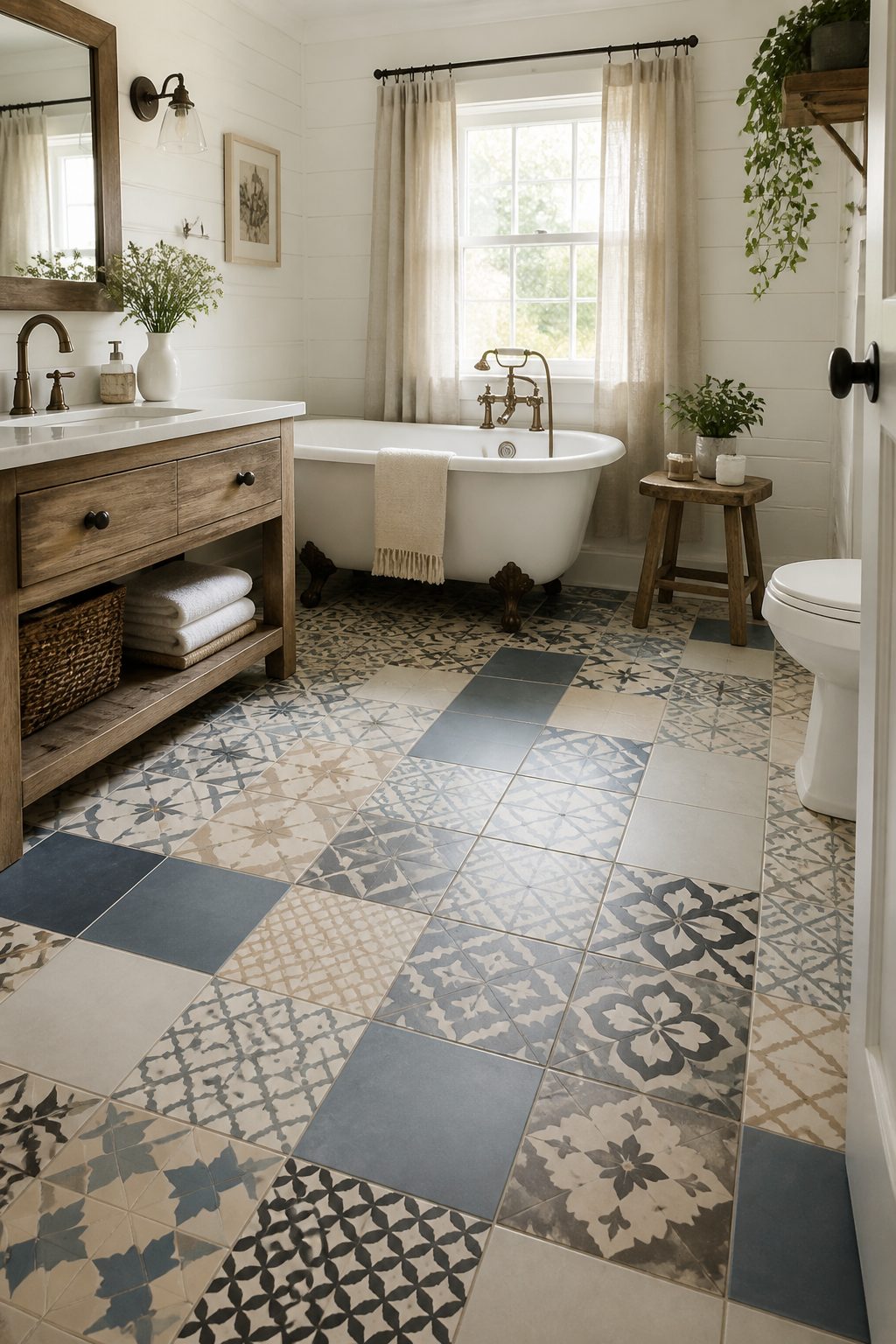 11 Farmhouse Bathroom Flooring Ideas 11 Item 11
