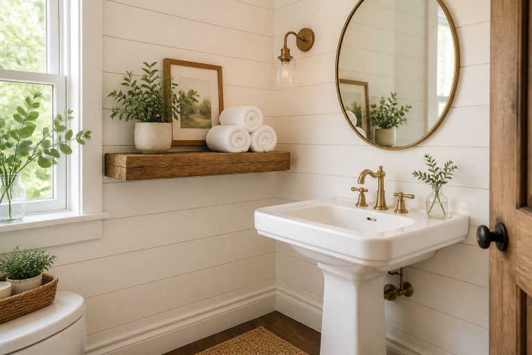 10 Farmhouse Half Bathroom Ideas