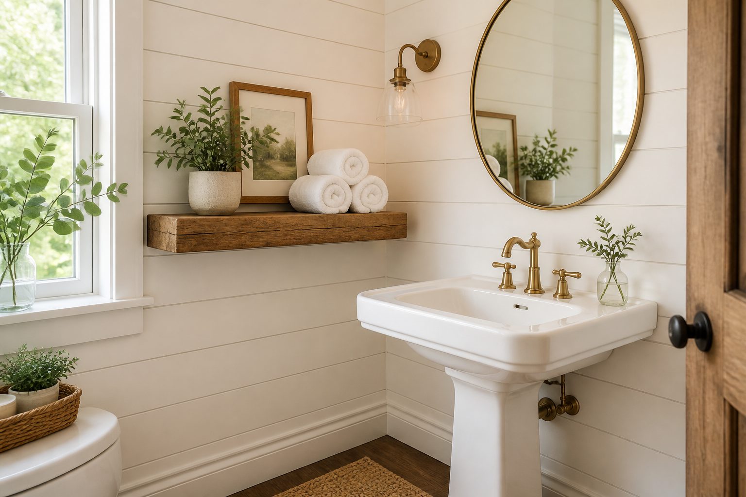 10 Farmhouse Half Bathroom Ideas