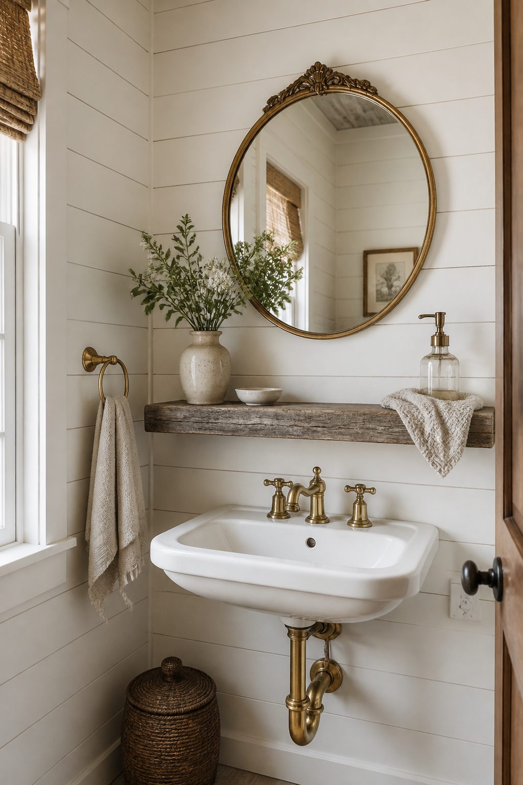 10 Farmhouse Half Bathroom Ideas 1 Item 1