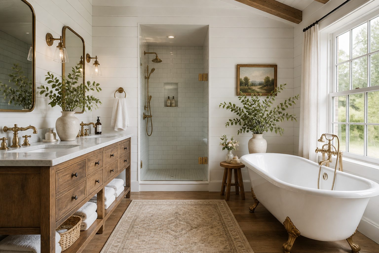 8 Farmhouse Bathroom Decor Ideas