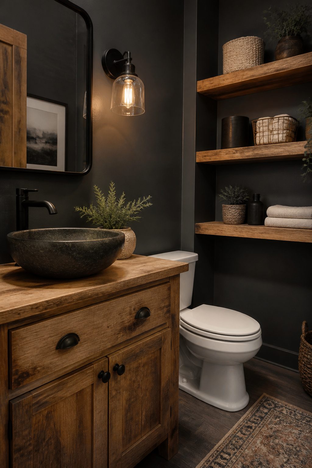 10 Farmhouse Half Bathroom Ideas 2 Item 2