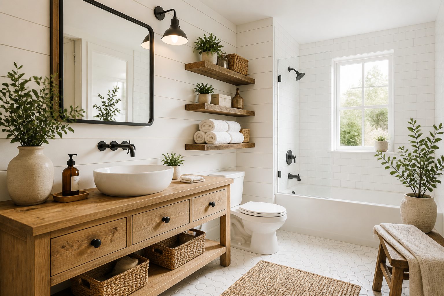7 Farmhouse Bathroom Colors Ideas