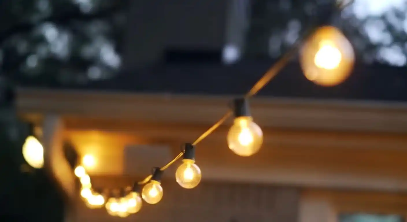 How to String Lights Across Your Backyard