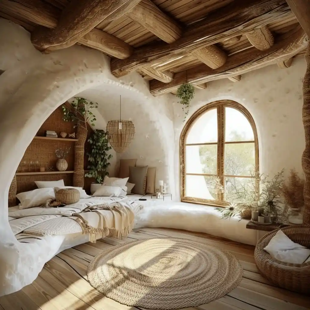 4. Cob Loft with Built In Sleeping Nook
