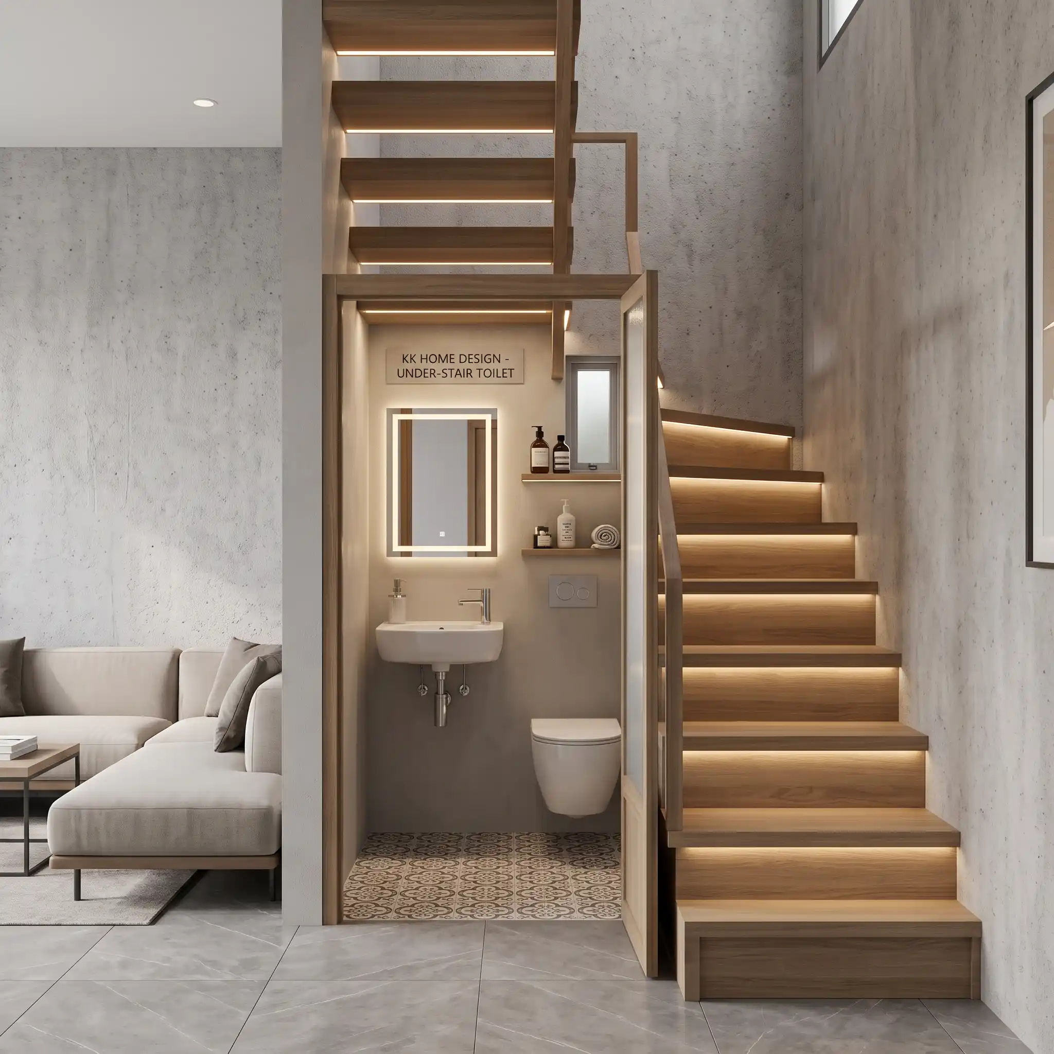 7. Glowing Compact Staircase
