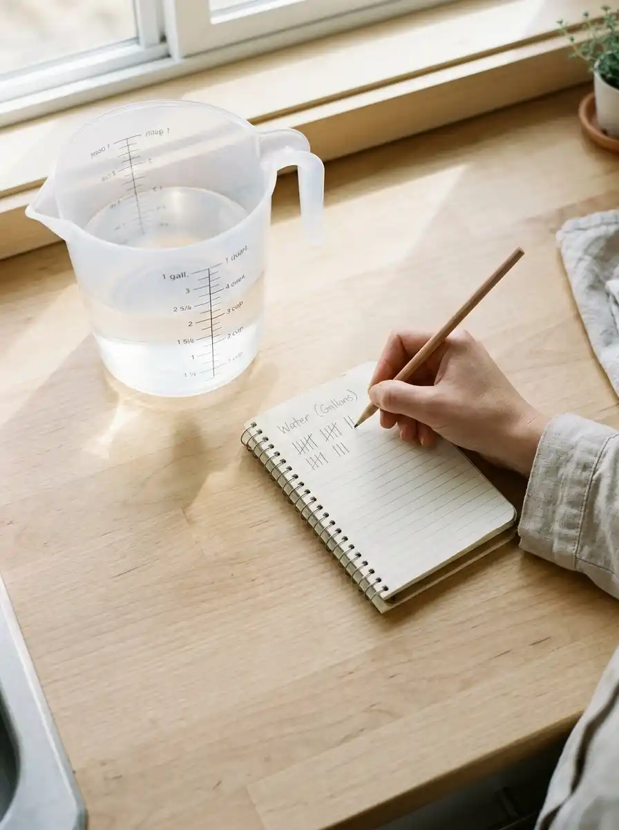 Count every gallon you use for 3 days