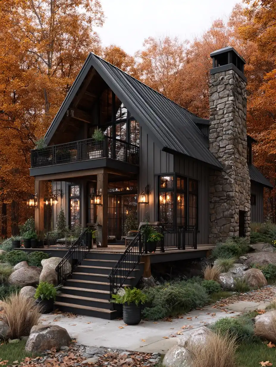18 Tiny House Cabin Ideas: Mountains-Ready Retreats You'll Love 2 1. Cozy Mountain Tiny House