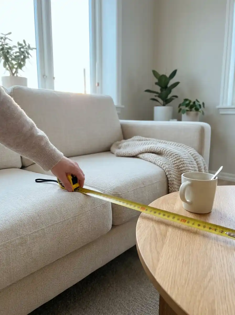 How to Lay Out a Small Living Room for Comfort and Flow 9 Leave 14 to 18 inches between the sofa and the coffee table