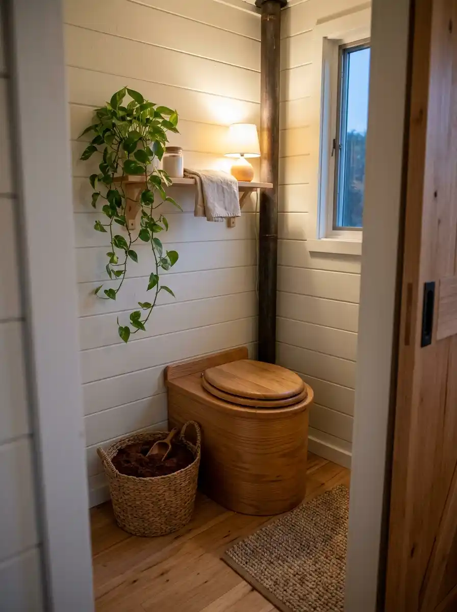 Skip the black tank entirely with a urine-diverting composting toilet