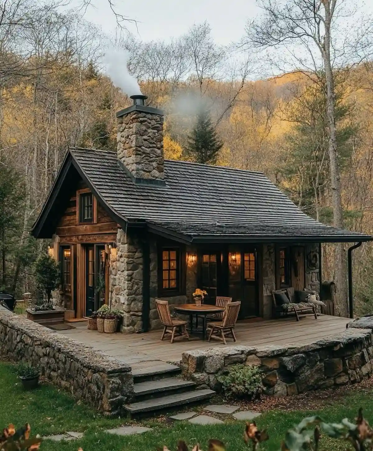 18 Tiny House Cabin Ideas: Mountains-Ready Retreats You'll Love 16 15. Small Cabin with a Loft
